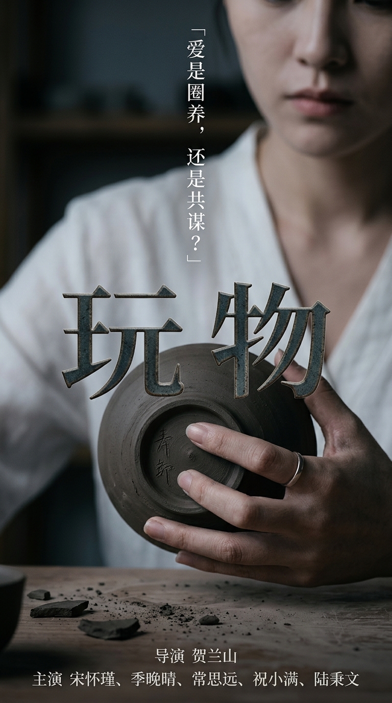 《玩物》泥坯纹理特写海报