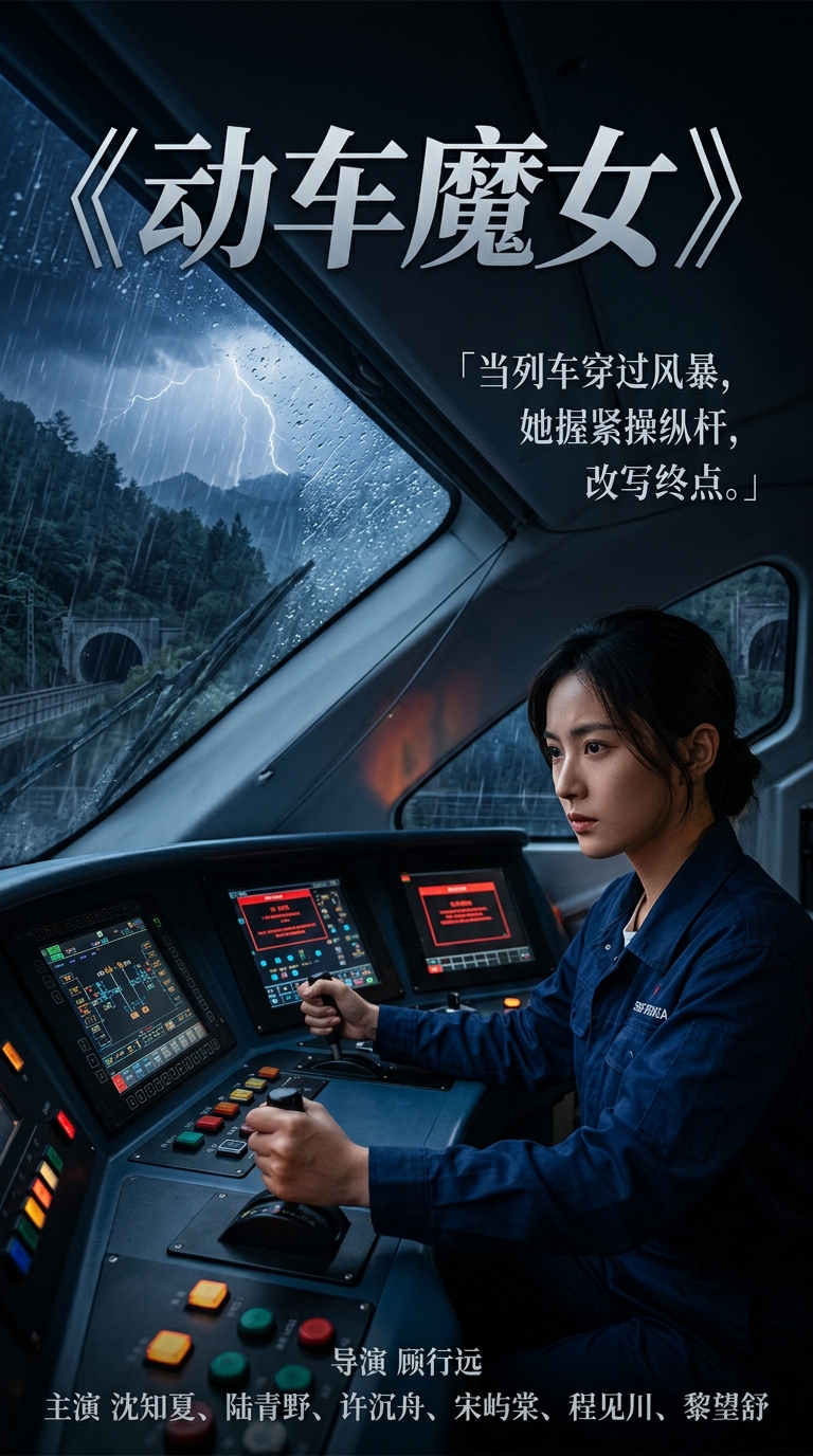 《动车魔女》海报